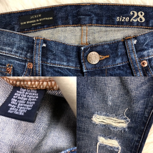 J. Crew Slim Selvedge Broken-in Boyfriend Jean 28 - Picture 8 of 8